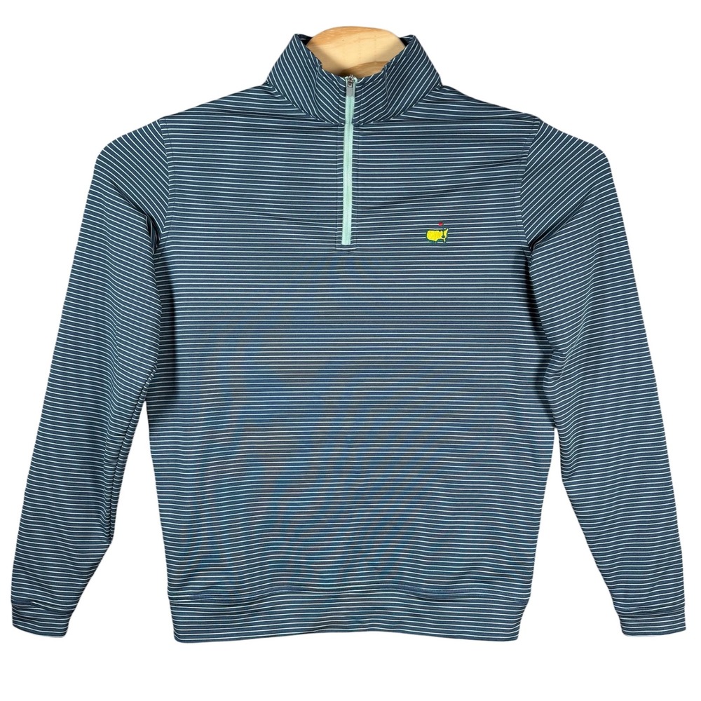 Masters Peter Millar Pullover Men Small Blue Stri… - image 2